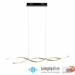 Lampes Dorées-Luminaires Paul Neuhaus Suspension Paul Neuhaus POLINA LED Noir, 1 lumière