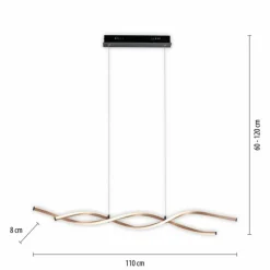 Lampes Dorées-Luminaires Paul Neuhaus Suspension Paul Neuhaus POLINA LED Noir, 1 lumière