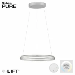 Luminaires Paul Neuhaus Suspension Paul Neuhaus PURE E-LOOP LED Argenté, 2 lumières, Télécommandes* Éclairage Led