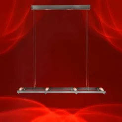 Paul Neuhaus Q-Serie Suspension Paul Neuhaus Q-Fisheye LED Acier inoxydable, 8 lumières, Télécommandes, Changeur de couleurs