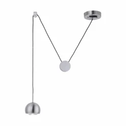 Paul Neuhaus Q-Serie Suspension Paul Neuhaus Q-ADAM LED Acier inoxydable, 1 lumière, Télécommandes, Changeur de couleurs