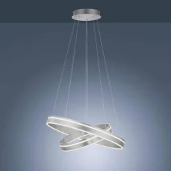 Paul Neuhaus Q-Serie Suspension Paul Neuhaus Q-VITO LED Argenté, 2 lumières, Télécommandes