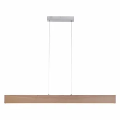Paul Neuhaus Q-Serie Suspension Paul Neuhaus Q-TIMBER LED Bois clair, 1 lumière, Télécommandes