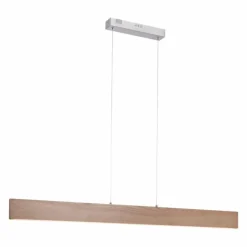 Paul Neuhaus Q-Serie Suspension Paul Neuhaus Q-TIMBER LED Bois clair, 1 lumière, Télécommandes