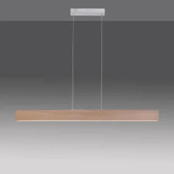 Paul Neuhaus Q-Serie Suspension Paul Neuhaus Q-TIMBER LED Bois clair, 1 lumière, Télécommandes