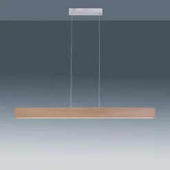 Paul Neuhaus Q-Serie Suspension Paul Neuhaus Q-TIMBER LED Bois clair, 1 lumière, Télécommandes
