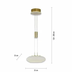 Paul Neuhaus Q-Serie Suspension Paul Neuhaus Q-ETIENNE LED Laiton, 1 lumière, Télécommandes