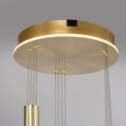 Paul Neuhaus Q-Serie Suspension Paul Neuhaus Q-ETIENNE LED Laiton, 3 lumières, Télécommandes