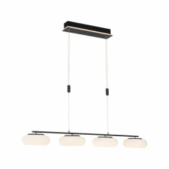 Paul Neuhaus Q-Serie Suspension Paul Neuhaus Q-ETIENNE LED Noir, 4 lumières, Télécommandes