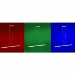 Paul Neuhaus Q-Serie Suspension Paul Neuhaus Q-Riller LED Chrome, 14 lumières, Télécommandes, Changeur de couleurs