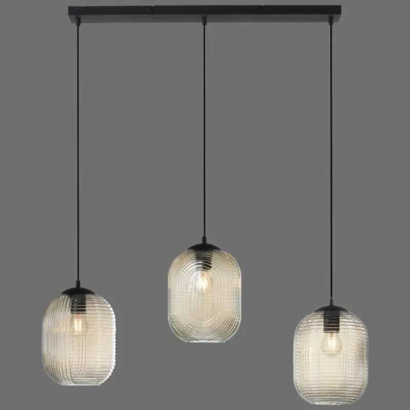 Luminaires Paul Neuhaus Suspension Paul Neuhaus SHITAKE Noir, 3 lumières