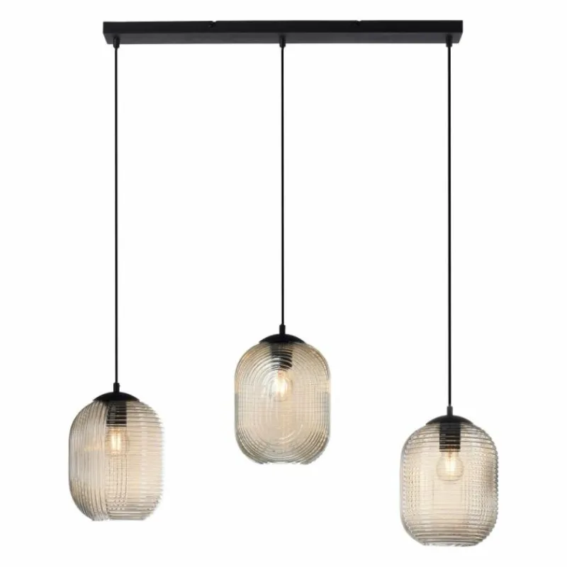 Luminaires Paul Neuhaus Suspension Paul Neuhaus SHITAKE Noir, 3 lumières