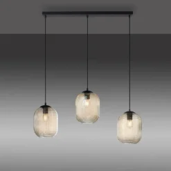Luminaires Paul Neuhaus Suspension Paul Neuhaus SHITAKE Noir, 3 lumières