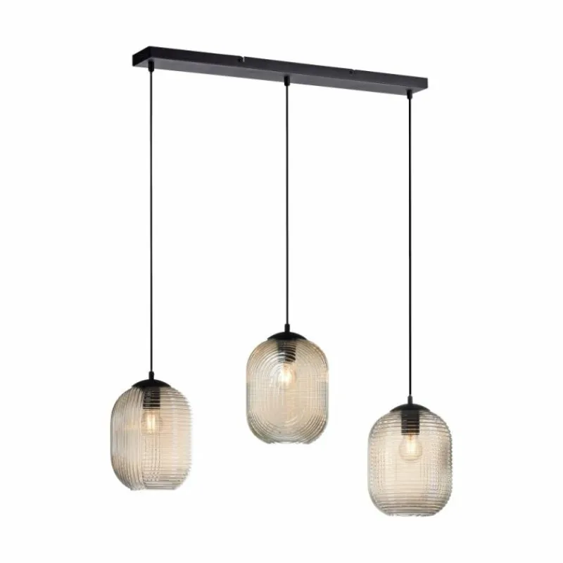 Luminaires Paul Neuhaus Suspension Paul Neuhaus SHITAKE Noir, 3 lumières