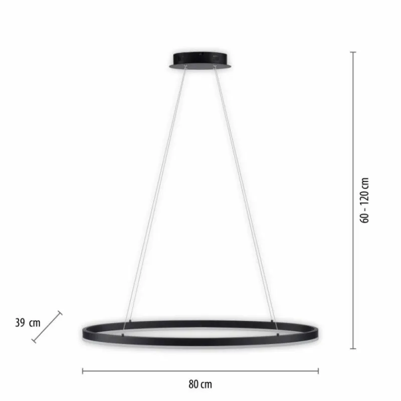 Luminaires Paul Neuhaus Suspension Paul Neuhaus TITUS LED Anthracite, 1 lumière* Éclairage Led