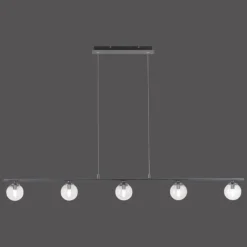 Luminaires Paul Neuhaus Suspension Paul Neuhaus WIDOW LED Noir, 5 lumières* Éclairage Led