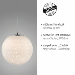 Luminaires Paul Neuhaus Suspension Paul-Neuhaus BOLO LED Argenté, 1 lumière