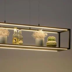 Luminaires Paul Neuhaus Suspension Paul-Neuhaus CONTURA LED Noir, 4 lumières* Éclairage Led