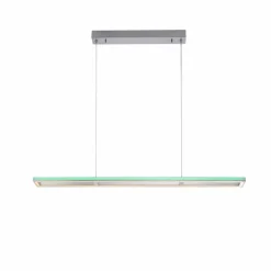 Luminaires Paul Neuhaus Suspension Paul-Neuhaus HELIX LED Aluminium, 2 lumières, Télécommandes* Éclairage Led