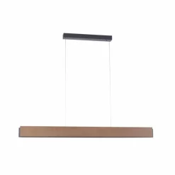 Lampes En Bois-Luminaires Paul Neuhaus Suspension Paul-Neuhaus PALMA LED Gris, Bois clair, 2 lumières, Télécommandes