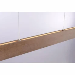 Lampes En Bois-Luminaires Paul Neuhaus Suspension Paul-Neuhaus PALMA LED Gris, Bois clair, 2 lumières, Télécommandes