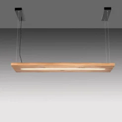 Lampes En Bois-Luminaires Paul Neuhaus Suspension Paul-Neuhaus PALMA LED Écru, Noir, 1 lumière, Télécommandes