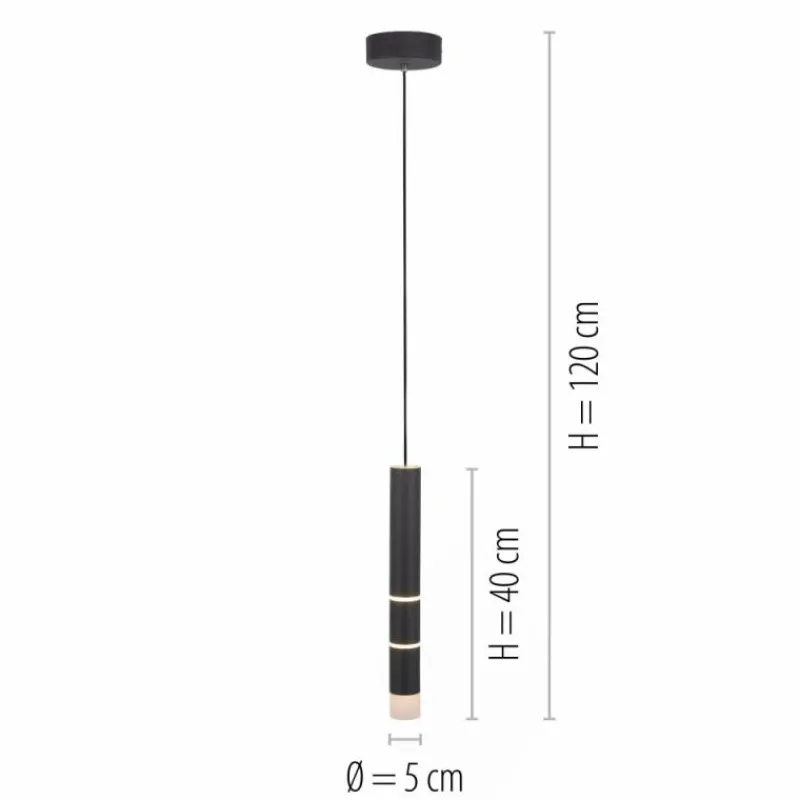 Luminaires Paul Neuhaus Suspension Paul-Neuhaus PURE-VEGA LED Noir, 3 lumières* Suspensions