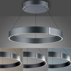 Luminaires Paul Neuhaus Suspension Paul-Neuhaus PURE E-CLIPSE LED Gris, 2 lumières, Télécommandes* Éclairage Led