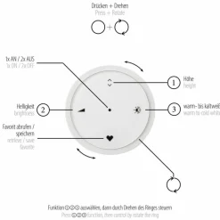 Luminaires Paul Neuhaus Suspension Paul-Neuhaus PURE E-LOOP LED Gris, 2 lumières, Télécommandes* Éclairage Led