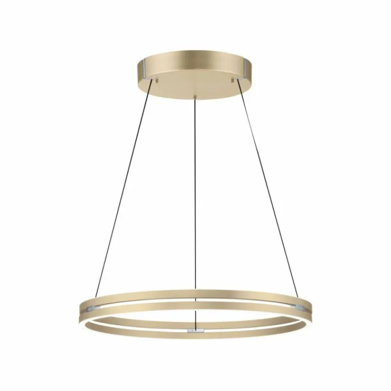 Lampes Dorées-Luminaires Paul Neuhaus Suspension Paul-Neuhaus PURE E-LOOP LED Or, 2 lumières, Télécommandes