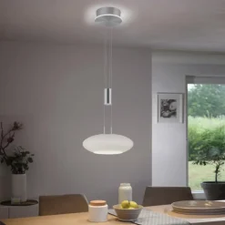 Paul Neuhaus Q-Serie Suspension Paul-Neuhaus Q-ETIENNE LED Acier brossé, 2 lumières, Télécommandes