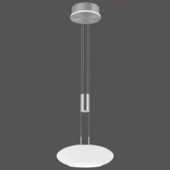 Paul Neuhaus Q-Serie Suspension Paul-Neuhaus Q-ETIENNE LED Acier brossé, 2 lumières, Télécommandes