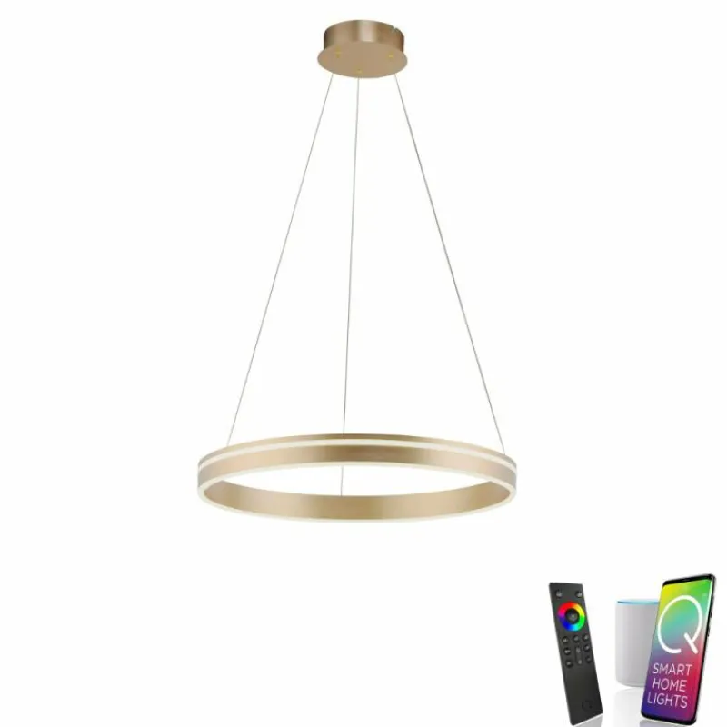 Paul Neuhaus Q-Serie Suspension Paul-Neuhaus Q-VITO LED Laiton, Télécommandes