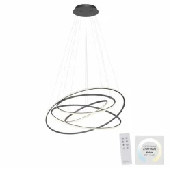 Luminaires Paul Neuhaus Suspension Paul-Neuhaus TESSARA LED Anthracite, 1 lumière, Télécommandes* Éclairage Led