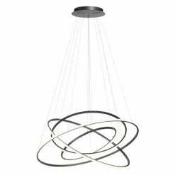 Luminaires Paul Neuhaus Suspension Paul-Neuhaus TESSARA LED Anthracite, 1 lumière, Télécommandes* Éclairage Led