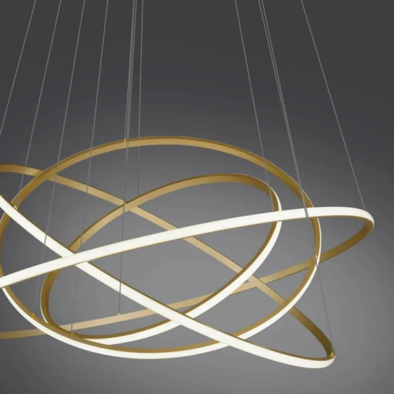 Lampes Dorées-Luminaires Paul Neuhaus Suspension Paul-Neuhaus TESSARA LED Or, 1 lumière, Télécommandes