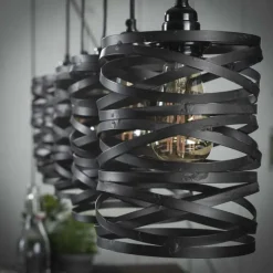 Lampes Industrielles-hofstein Suspension PAULUSPOLDER Noir, 5 lumières