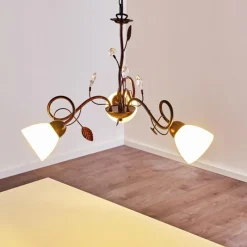 hofstein Suspension Peccia Rouille, 3 lumières