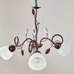 hofstein Suspension Peccia Rouille, 3 lumières