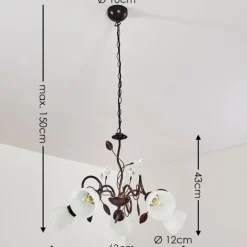 hofstein Suspension Peccia Rouille, 5 lumières