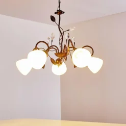 hofstein Suspension Peccia Rouille, 5 lumières