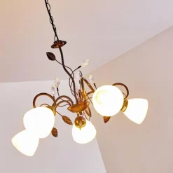 hofstein Suspension Peccia Rouille, 5 lumières