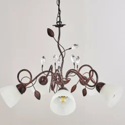 hofstein Suspension Peccia Rouille, 5 lumières