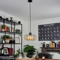 hofstein Suspension Pedreles Noir, 1 lumière