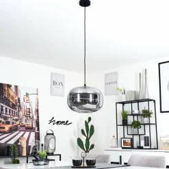 hofstein Suspension Peonniemi Noir, 1 lumière