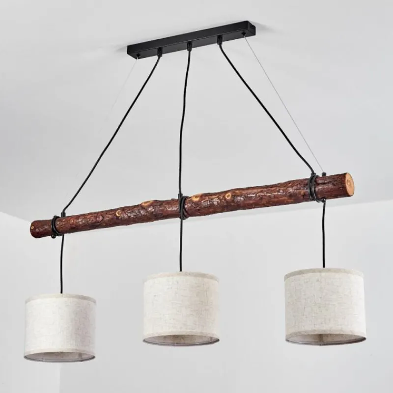 Lampes En Tissu-hofstein Suspension Perdigueira Écru, Noir, 3 lumières