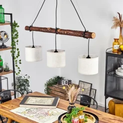 Lampes En Tissu-hofstein Suspension Perdigueira Écru, Noir, 3 lumières