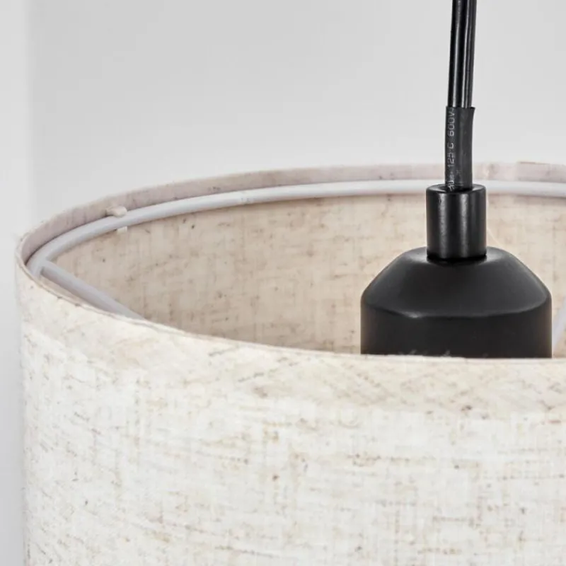 Lampes En Tissu-hofstein Suspension Perdigueira Écru, Noir, 3 lumières