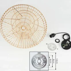 Style Boho-Chic-hofstein Suspension Peretola Noir, 1 lumière