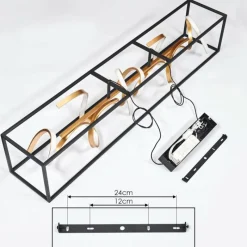 Lampes Dorées-hofstein Suspension Pericos LED Noir, 4 lumières